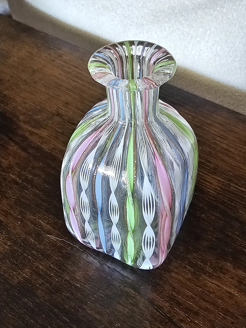 Murano Latticino Tutti Frutti Mini Vase